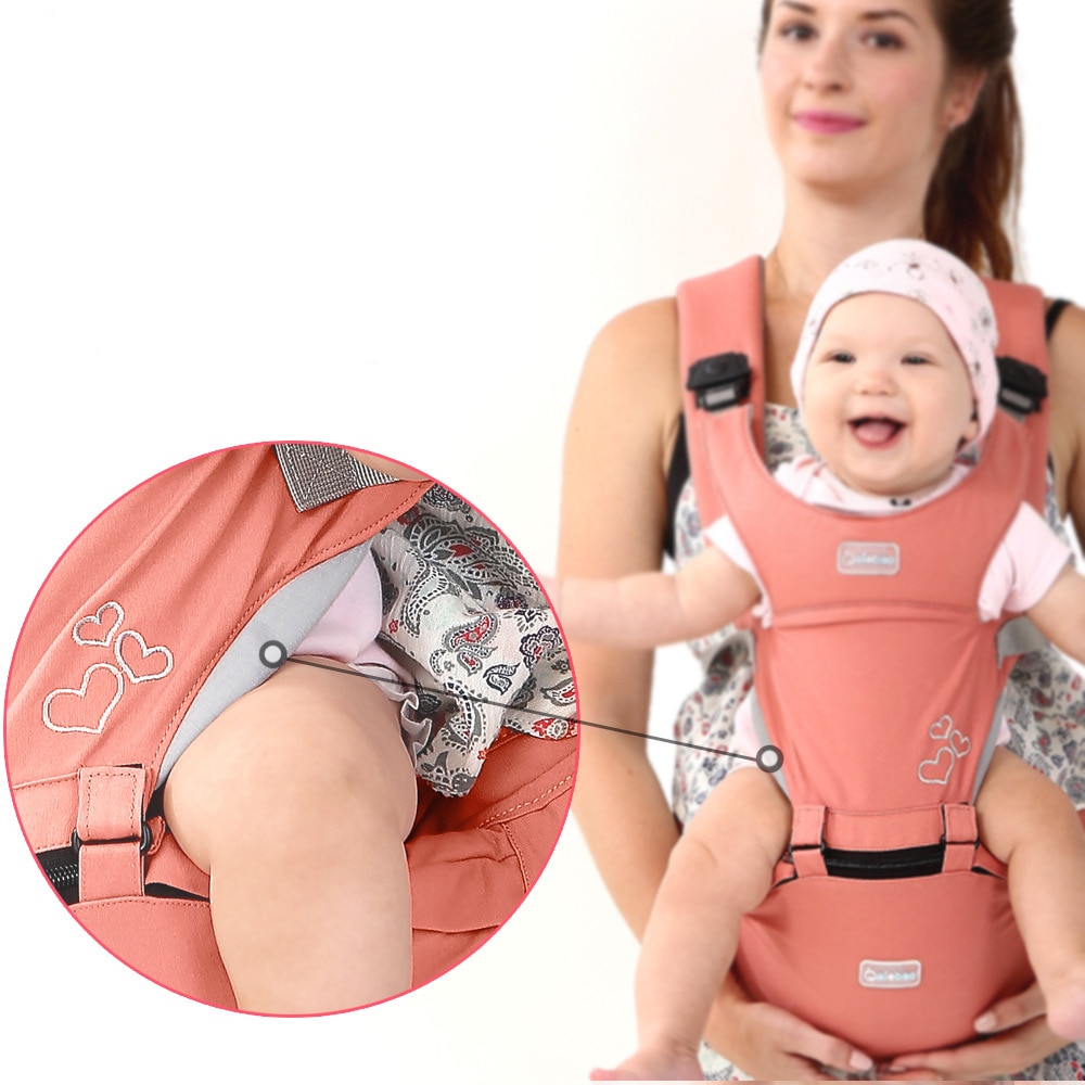 Assento do quadril do portador de bebê multifunction para o bebê de 3-36 meses, 6-em-1 maneiras de transportar, todas as estações, perfeito para caminhadas shopping travelli