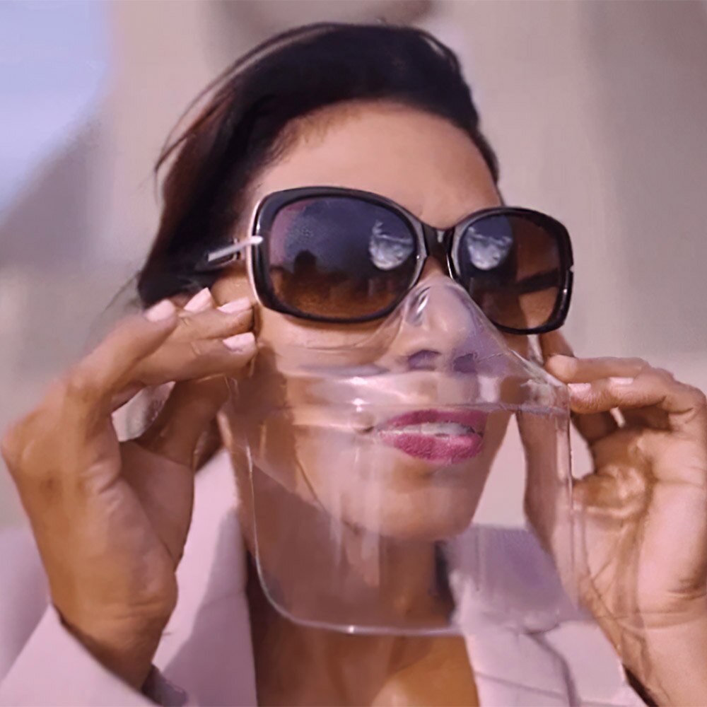 Transparent Material Double-Sided Anti-Fog Anti-Dropping Protective Mask Foam Protection Transparent Mask Anti-Dropping Safety