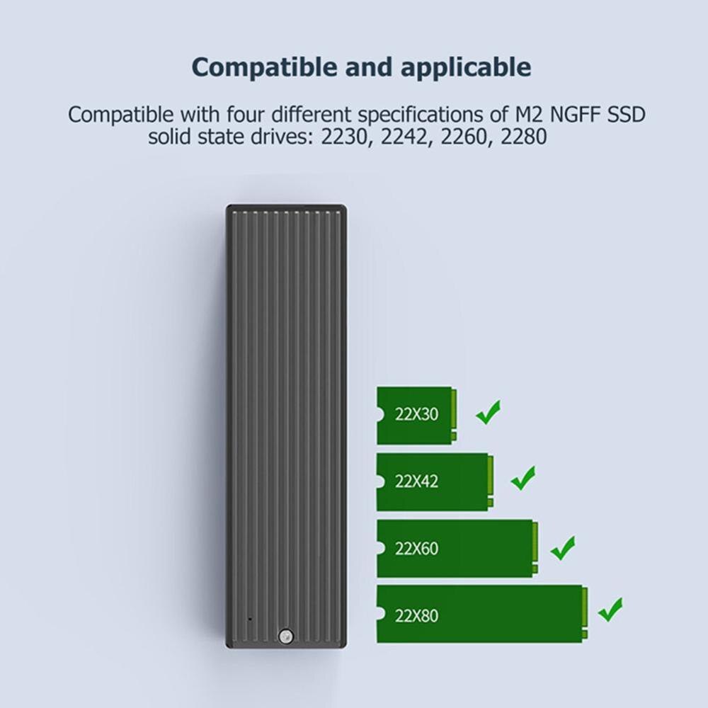 Orico M2PF-C3 Type-C M.2 Ngff/Nvme State Drive Behuizing Case 2230/2242/2260/2280 Doos Externe 5Gbps USB3.1 Ssd O4Y2