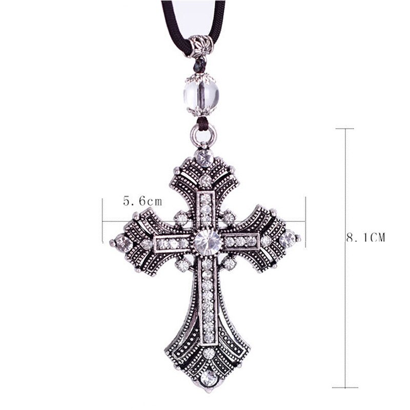 Cross Car Pendants For Auto Decor Jesus Christian Religious Car Rearview Mirror Hanging Ornaments Car Accessories For Man