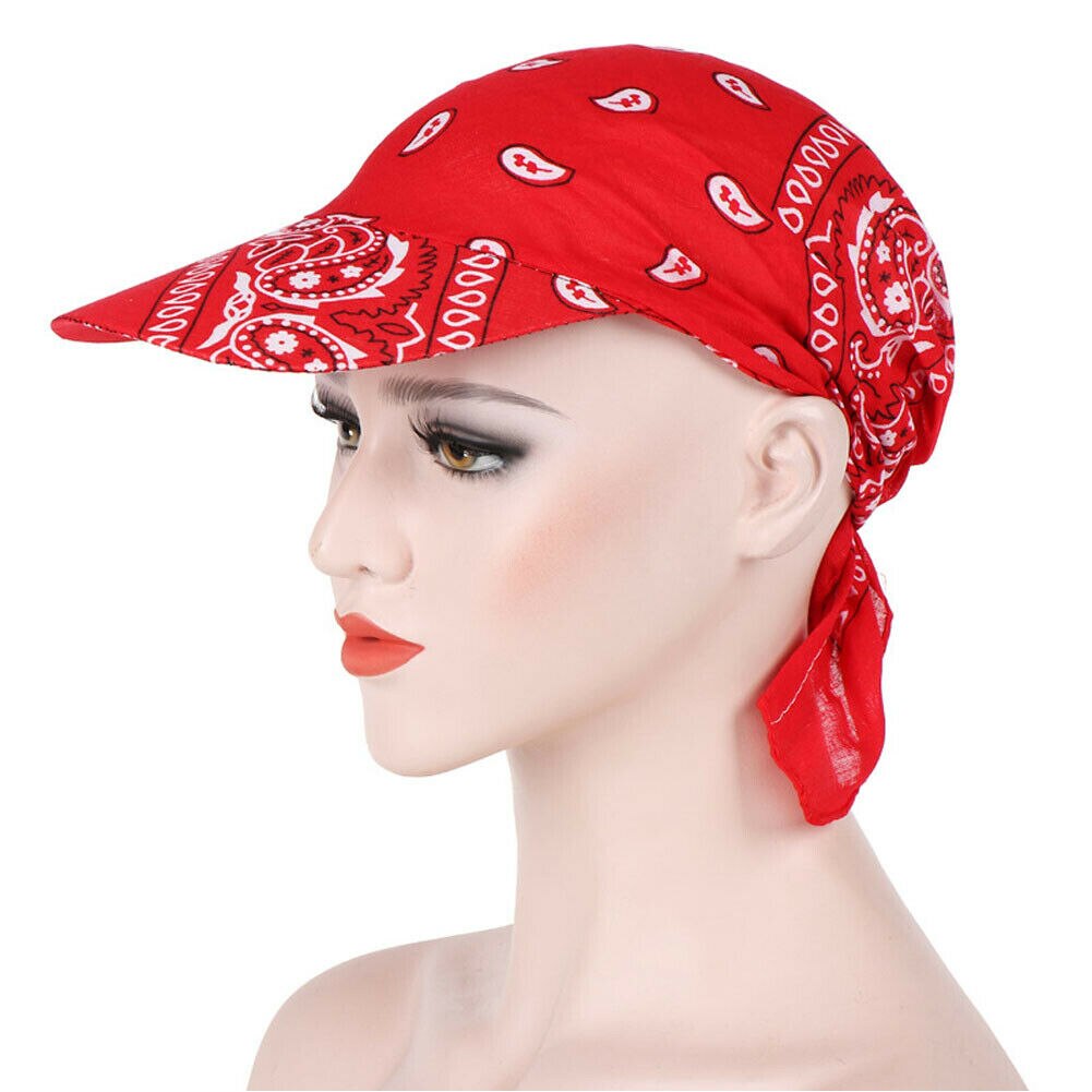 Hip hop kvinder hat sommer strand solhat silke tørklæde kasket hatte bred skyggehætte damer sammenfoldelig rulle op bred silke kasket: Rød