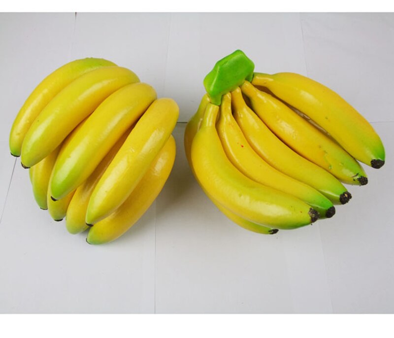 Kunstmatige banaan gele banaan fruit model keukenkast decoratieve props