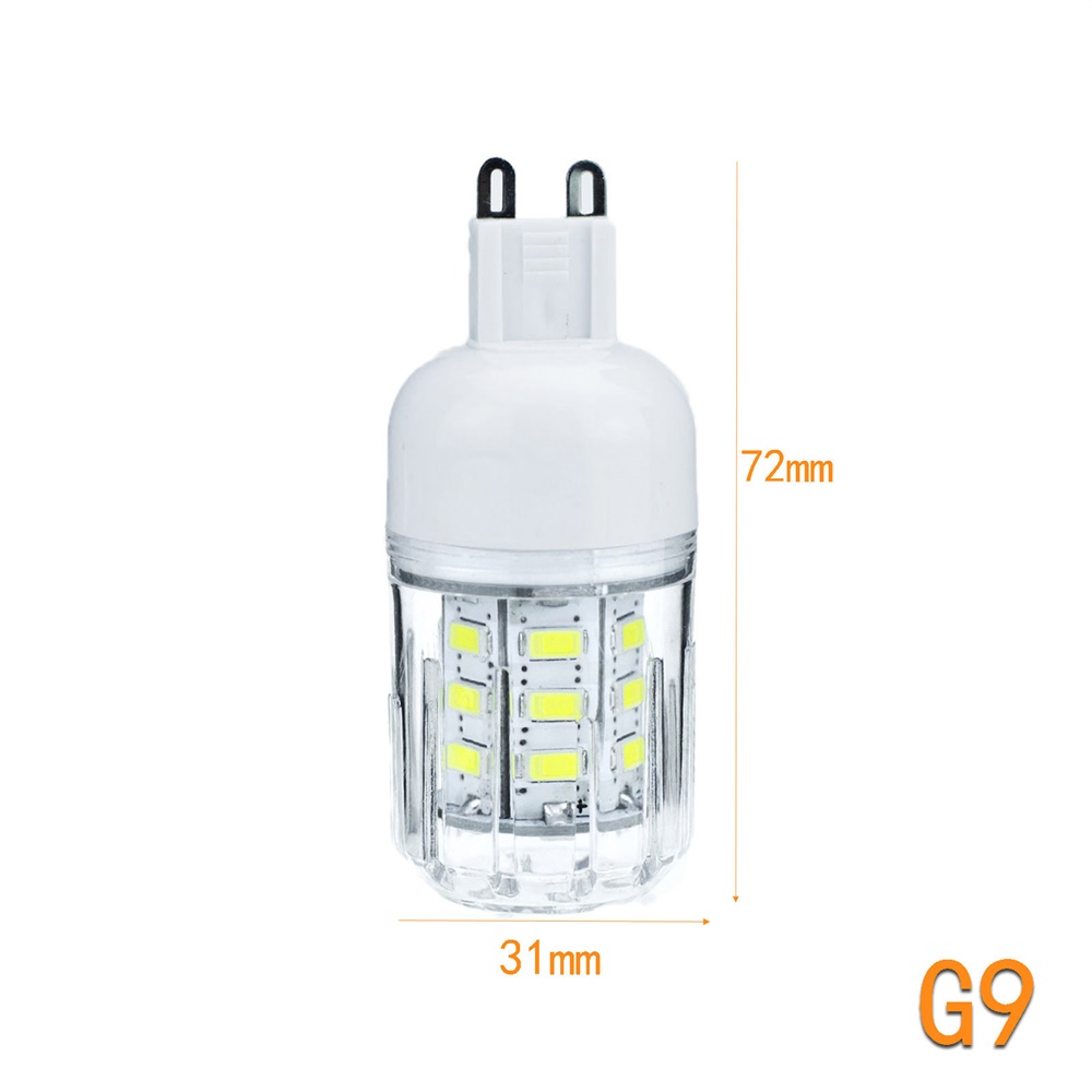 DC 12V 24V E27 G9 GU10 bombillas LED de maíz E26 E12 E14 B22 focos 7W 27LEDs lámparas de mesa brillantes para el hogar iluminación interior
