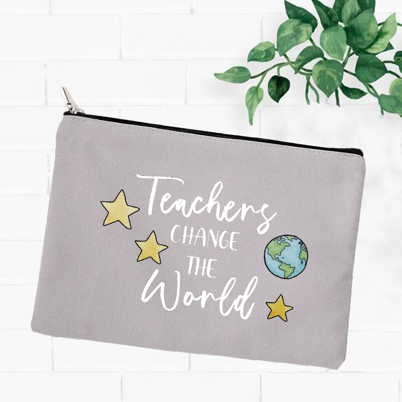 Beste Leraar Potlood Pen Case School Pencilcase Briefpapier Leveringen Zak Reizen Toilettas Organizer Make Tassen Portemonnee Leraren: W08531-TBGY-D