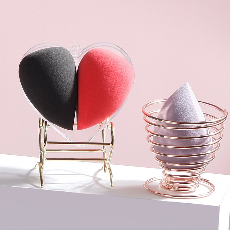 2 stuks/set cosmetische sponsjeshouder set professionele make-upspons foundation spons beauty tools accessoires water kalebasvormig