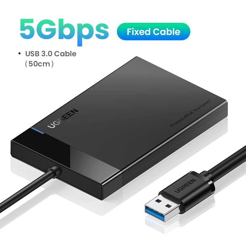UGREEN-Adapter do dysku zewnętrznego HD HDD SSD, Case 2.5 SATA do USB 3.0, do typu C 3.1, zewnętrzny
