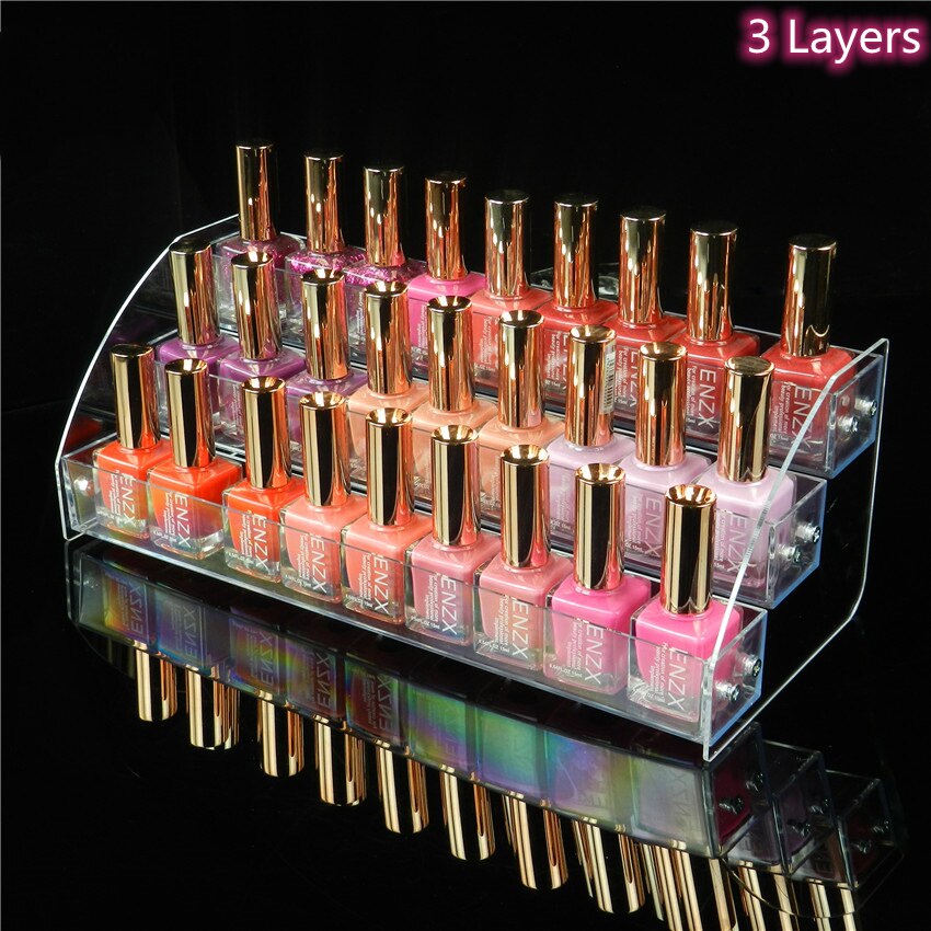 5/6/7 Lagen Acryl Nagellak Display Organisator Plank Clear Cosmetische Display Rack Holder Frame Sieraden Stand Opbergdoos