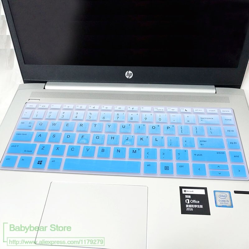 Til hp probook 440 g5 14 " / probook  x360 440 g1 / 440 g6 / 445 g6 / 640 g4 14 tommer laptop tastatur cover beskytter hud: Fadeblue