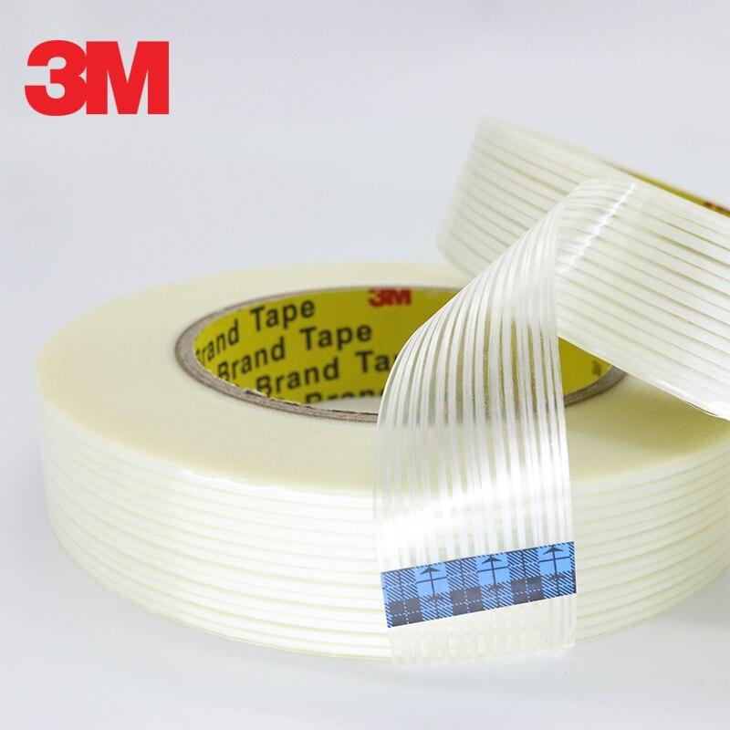 5-100mm*55M Strong glass fiber tape transparent striped single side adhesive tape