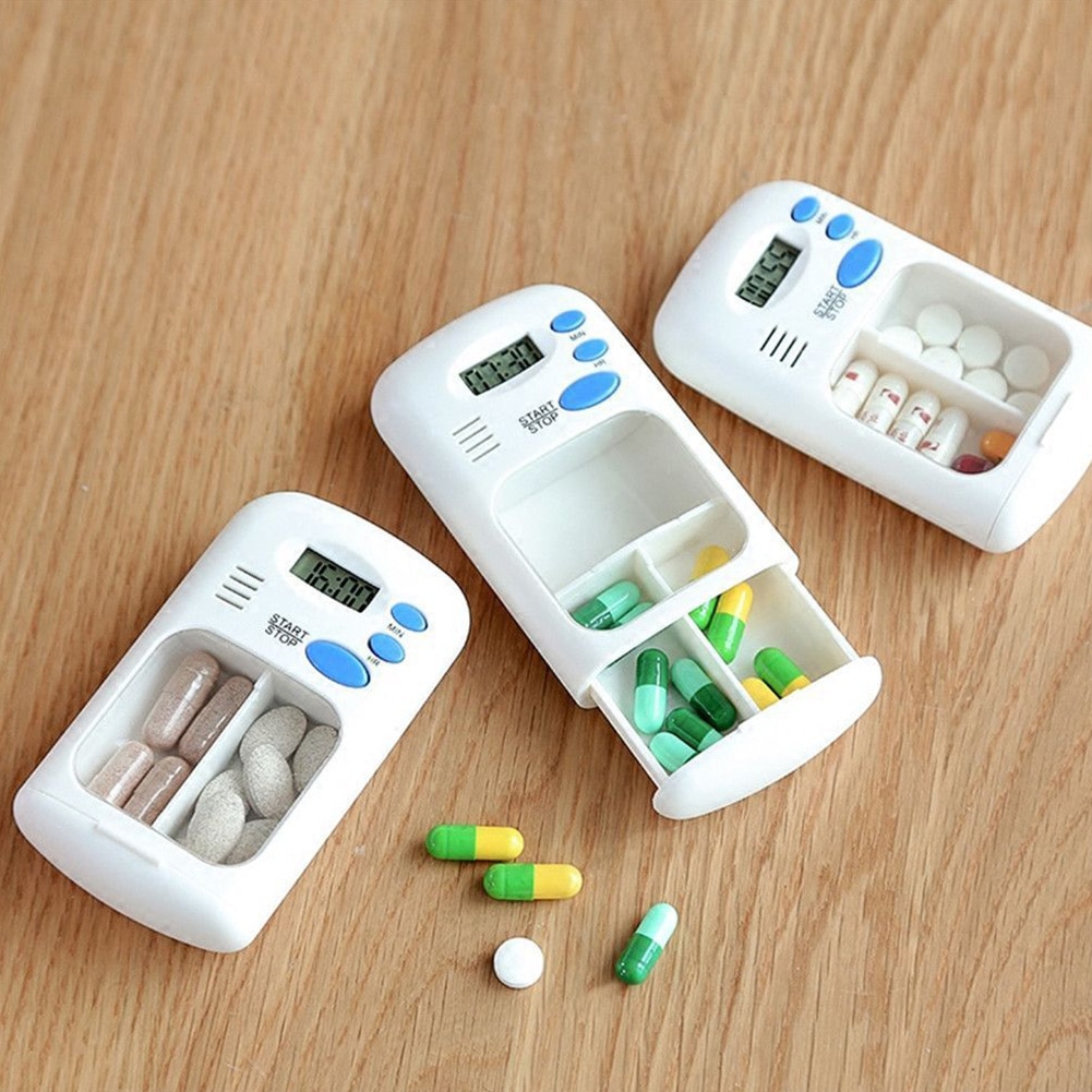 2 galler elektriskt larm bärbara digitala splitters lcd medicin påminnelse vit timer batteridriven liten resa högt pip