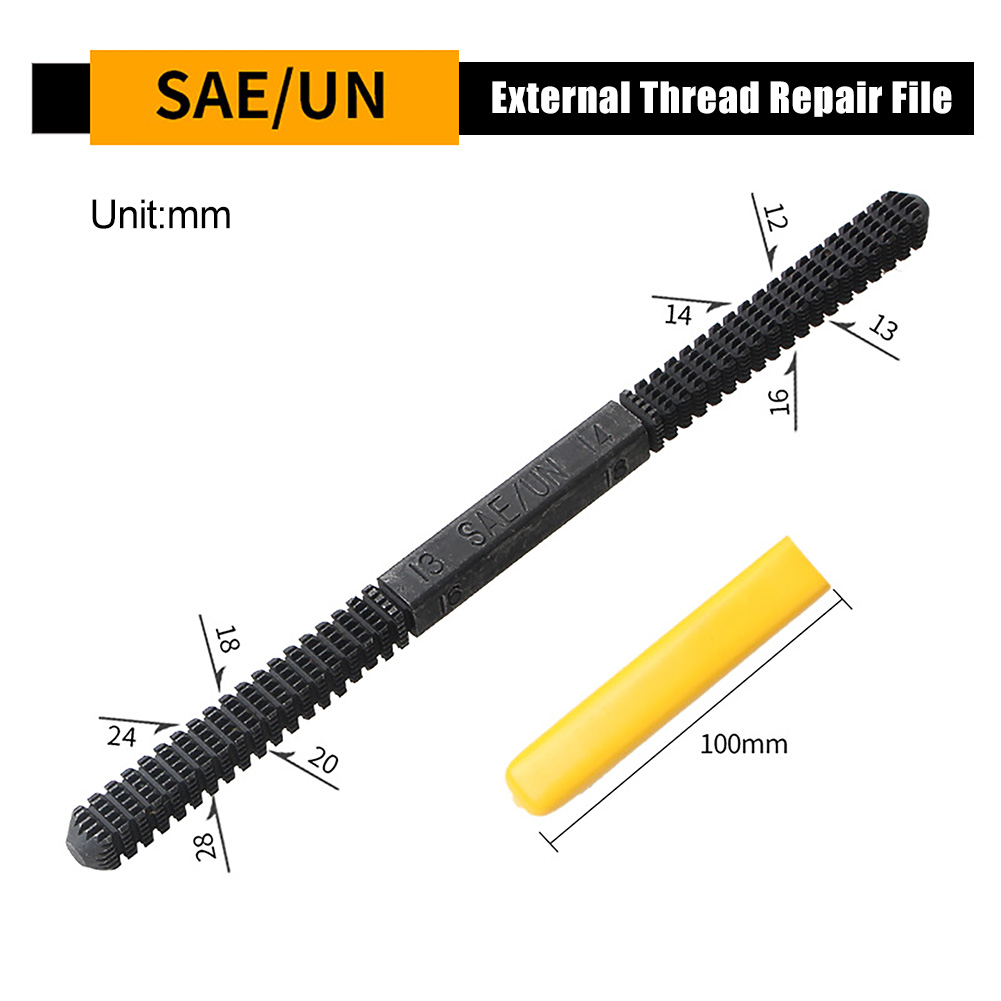 With Cover Hardware Steel Wear Resistant External Thread Repair File Restoration Mini Metric BSP Teeth Correction High Hardness