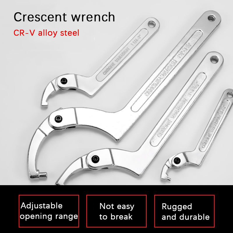 Crescent wrench Adjustable wrench hook C-wrench tool nut bolt Hand tool