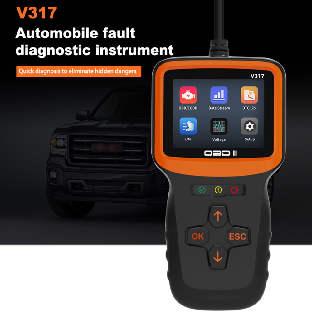 Engine Fault Diagnosis V317 Automobile Fault Detector OBD 2 Oxygen Sensor Test OBD II EOBD Universal Car Diagnostic Tool