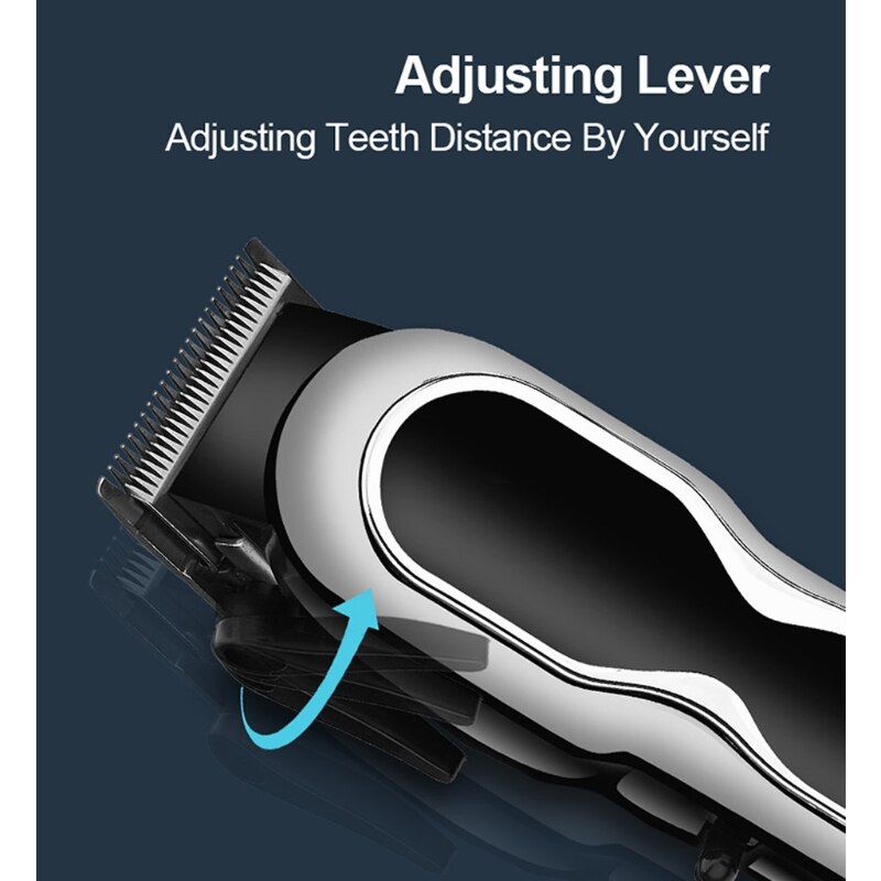 Hair Clippers Men Trimmer Adjustable Blade Barber Grooming Kit Electric Haircut Cutting Machine