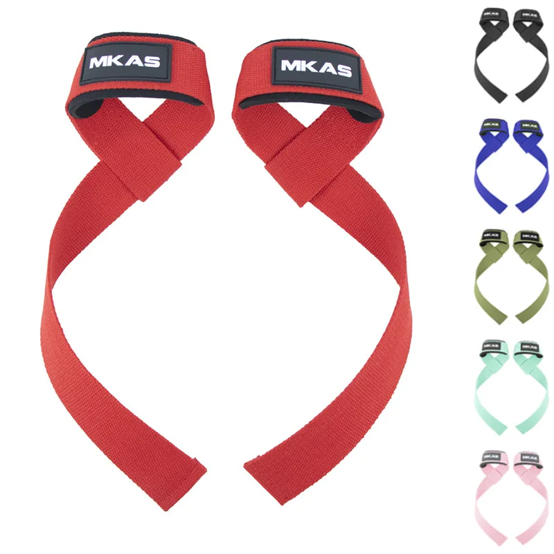 1 Pair Gym Sports Fitness Wrist Band Anti-slip Pull Up Weight Lifting Training Silicone Wrist Band Hard Pull Grip Power Strap