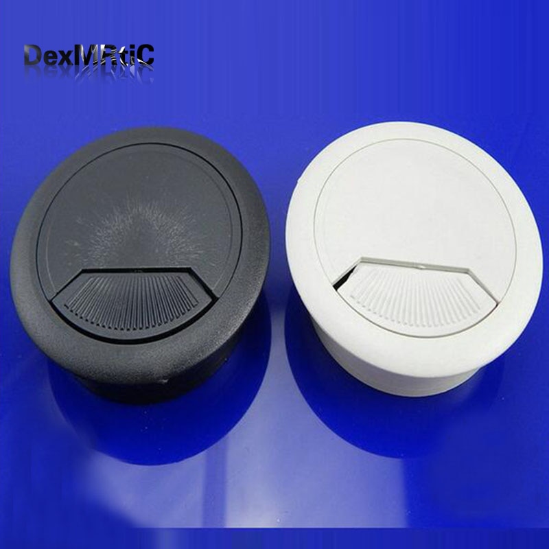 10pcs 60mm Wire Hole Cover Hardware Accessories Cable Tidy Outlet Switch Plate for Office Furniture Computer Grommet Desk Table