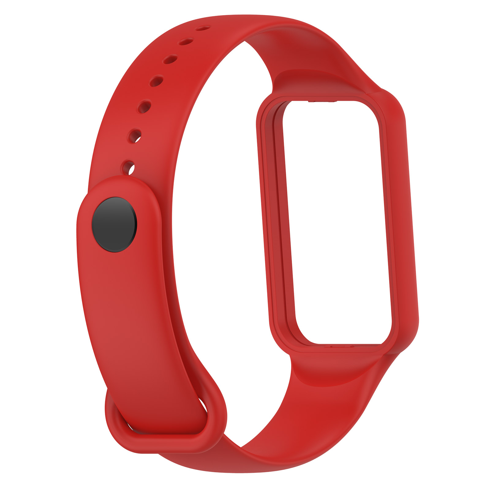 Correa para reloj Huami Amazfit Band 7, pulsera de silicona ajustable de un solo Color, repuesto de pulsera: Blanco de la plata