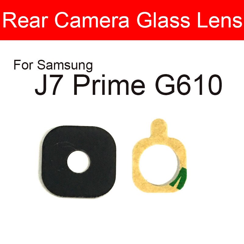Cámara trasera de cristal para Samsung Galaxy J1 J2 J3 J5 J7 Pro , , , J337 J310 J330 J510 J530 J710 J730 + adhesivo: J7 Prime G610