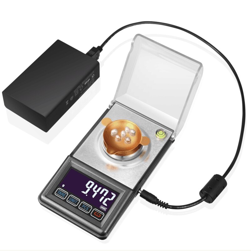 0.001g 30g Digital Jewelry Carat Scale LCD Touch Electronic Gem Diamond USB Scales Backlight Count Function Weight Balance