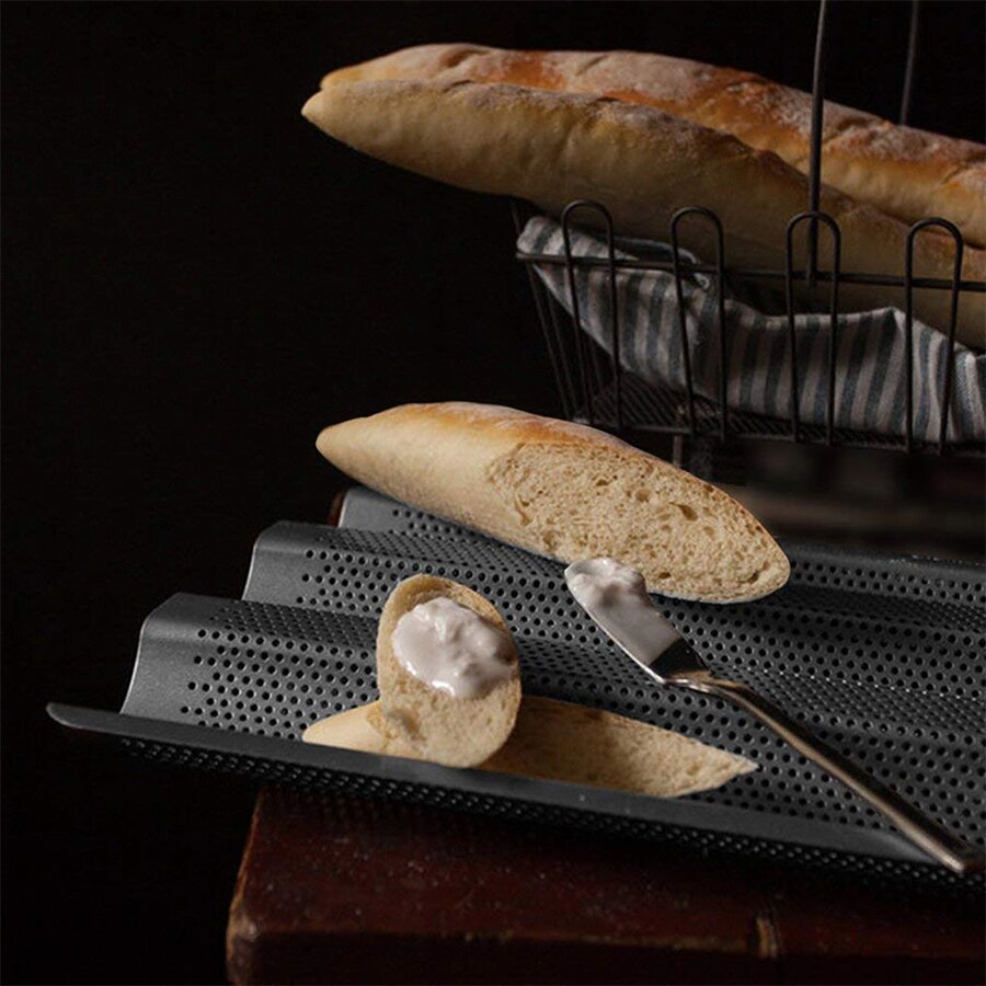 2/3/4pcs Non-Stick Bread Pans Baking utensils Tray Pastry Tools Loaf Baguette Mold Loaves Baking Tray Baguette Pan Bakeware