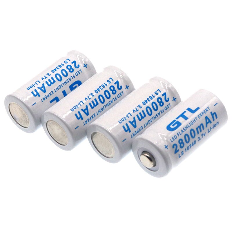 2800 Mah Oplaadbare Li-Ion 16340 Batterij Universalbc Led Zaklamp Expert 2800 Mah Ls 16340 3.7V Li-Ion Paarse Kleur
