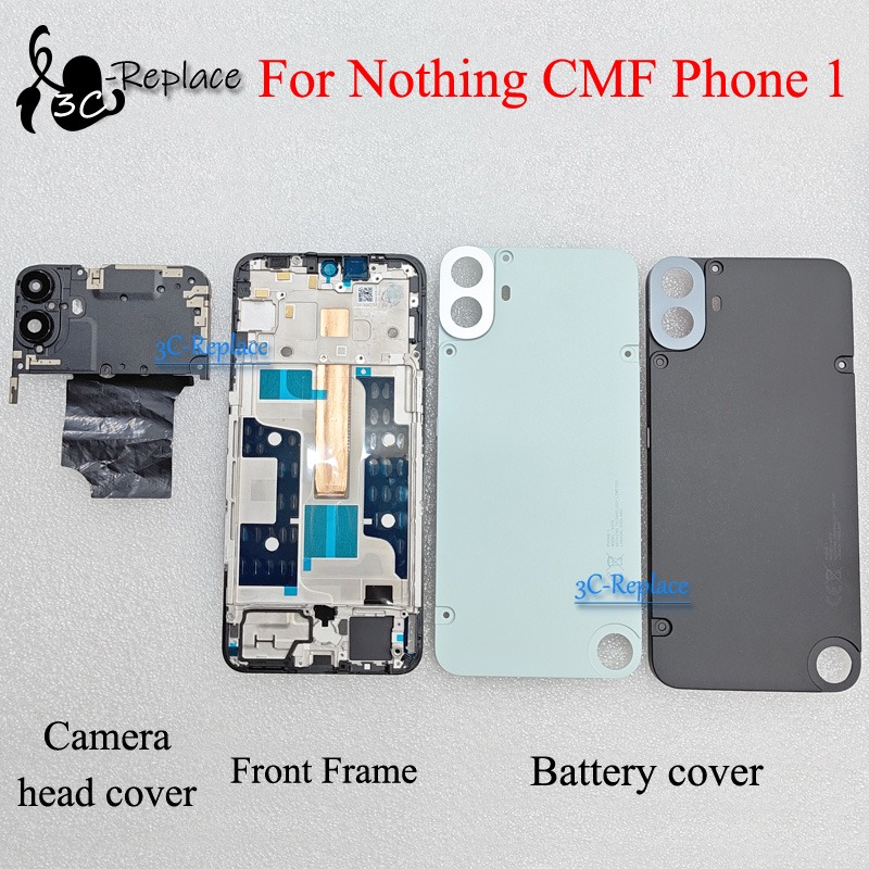 6,67 inch voor niets CMF Telefoon 1 A015 Terug Batterij Cover Voor Midden Frame Deur Behuizing Case Achter Glas Onderdelen Vervanging