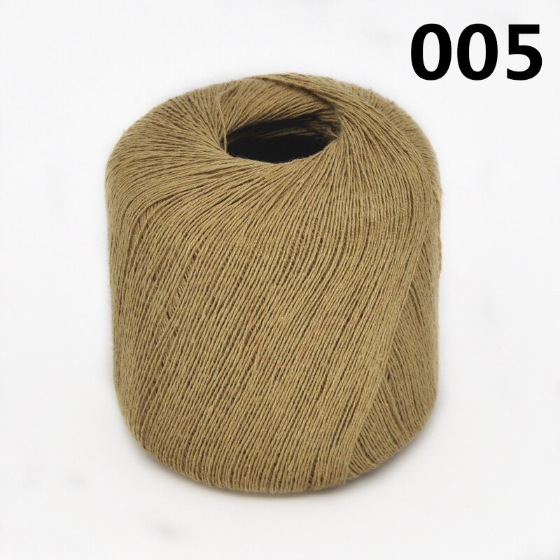 Fil de Cardigan 100% lin fait à la main, crochet aiguille, ligne de Cape, 40g/boule: 005