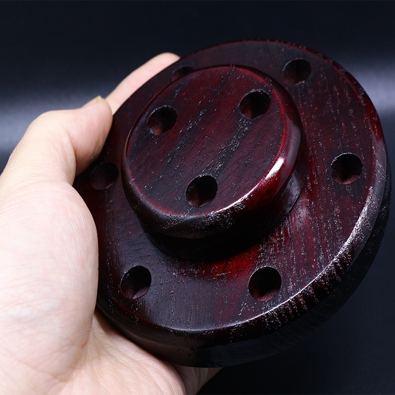 1set wooden fly cake fly tying craft furniture to hold 9flies fly tying widget storage tool ashtree solid wood base