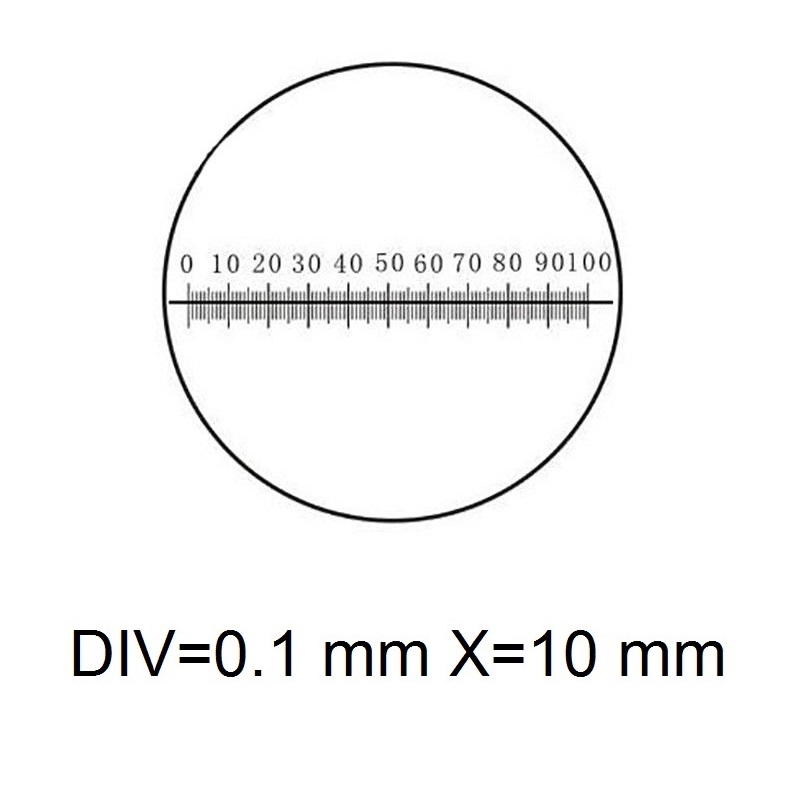 22Mm Diameter Micrometer Schaal Microscoop Optische Oculair Schaal Kalibratie Cross Heerser Raster Schaal Voor Microscoop Verrekijker: MS-1-C9