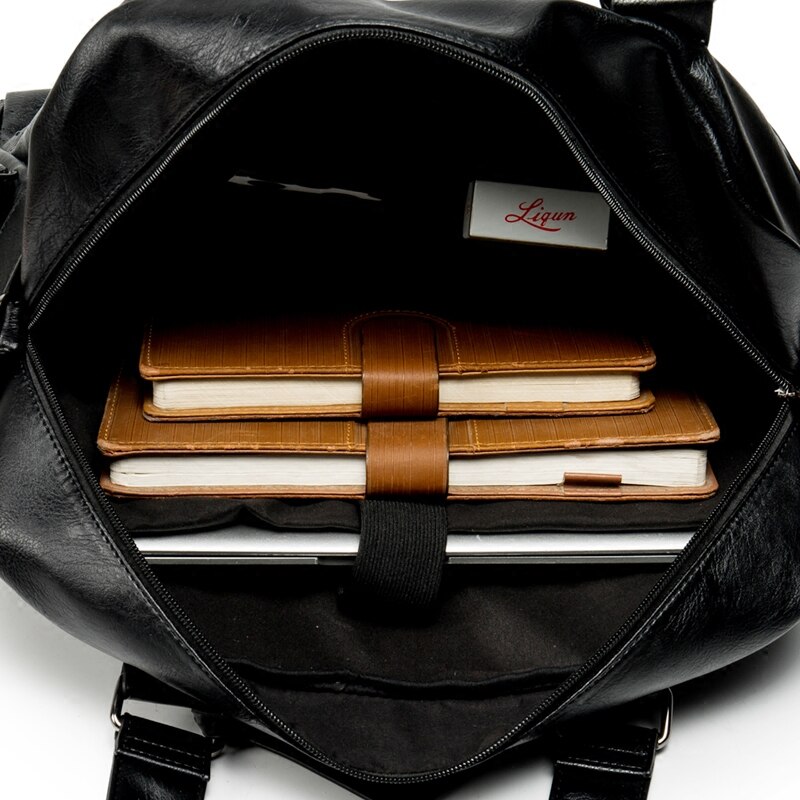 Afslappet dokumentmappe bærbar læder laptop mænd messenger skulder side rejse dokumentmappe bolso hombre taske til mænd  db60ba