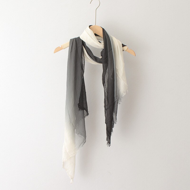 Foulard ombré Modal pour femmes, léger, froissé, en coton au toucher, châle, enveloppe de plage, dégradé de couleur 100% x 75, 200