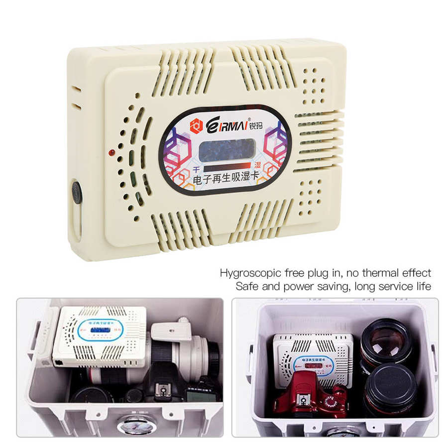 Eirmai hc -63c elektronisk regenerering hygroskopisk kort fukt absorberer fuktighet avfukter oss støpsel  ac110-240v fotostudio