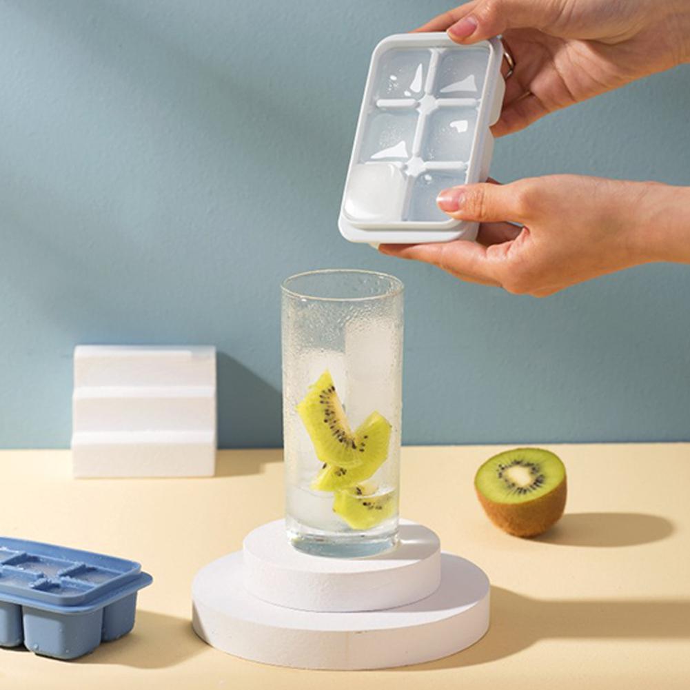 3 st/set fyrkantig form iskubsform med lock isbricka bar kökstillbehör