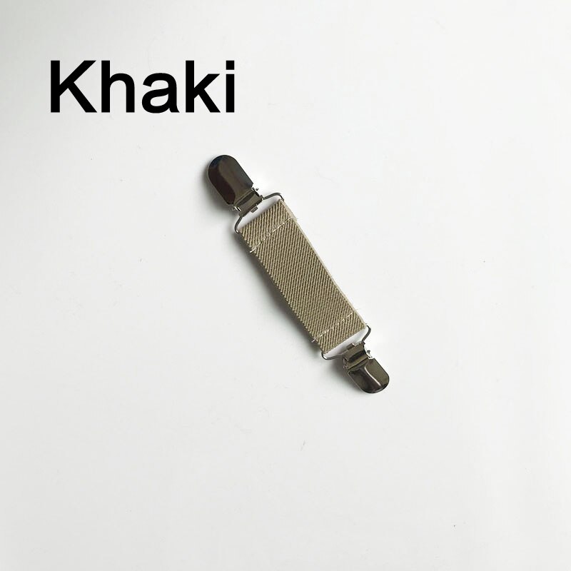 Clip en métal argenté pour robe et pantalon, vêtement, extension de ceinture, accessoire multifonction pour drap de lit fixe, canapé, 1 pièce: Khaki
