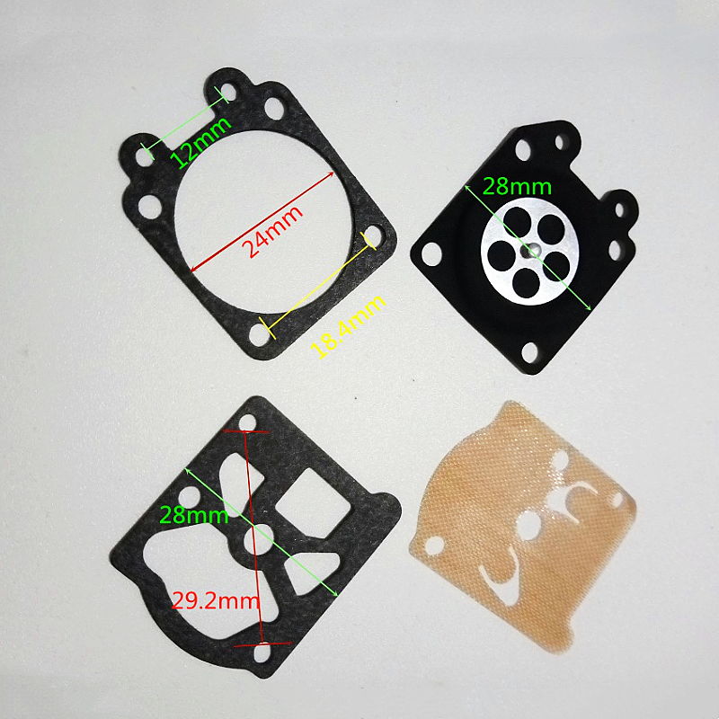 1 set packning &amp; membran för walbro wa, wt förgasare serie motorsåg 3800 5200 4500 5800 45cc 5200 58cc carb reparationssats