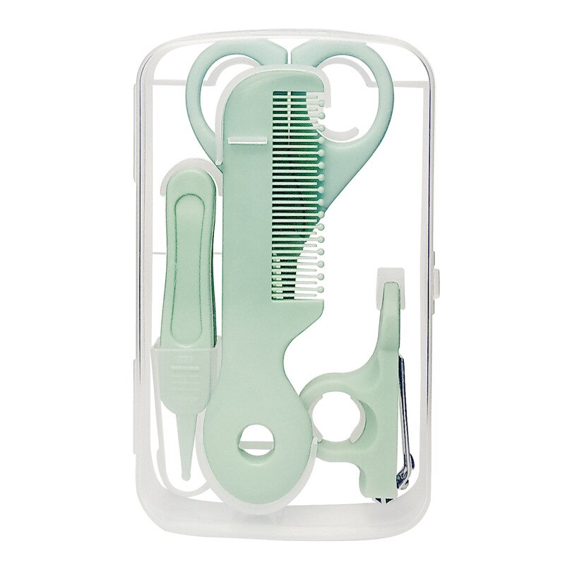 5 teile/satz baby kind nagel trimmer nase reiniger haar pflege kamm sicherheit pflege set tragbare mit box: green
