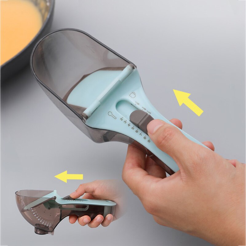 Adjustable Measuring Cups Multi-functional Spoons Sets with Scale Measuring Scoop Precise for Cooking Accessories Kitchen Tools