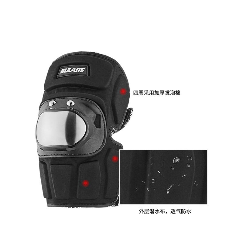 Protection des genoux et des coudes en acier inoxydable pour moto, protection contre le vent et amorti pour sports de plein air gt345