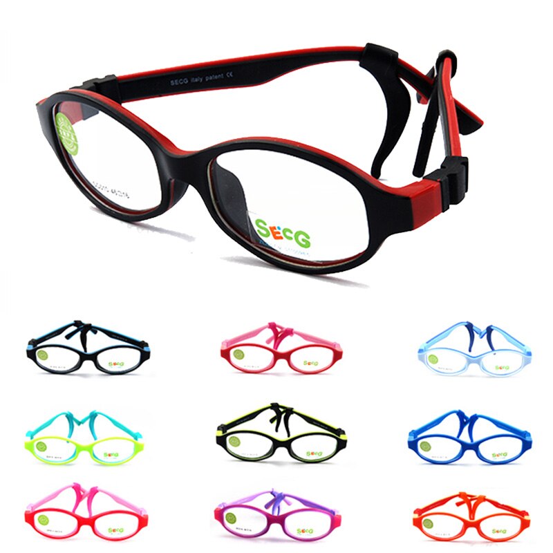 SECG-Montura Flexible y suave para niños, montura de gafas de niño para gafas ópticas