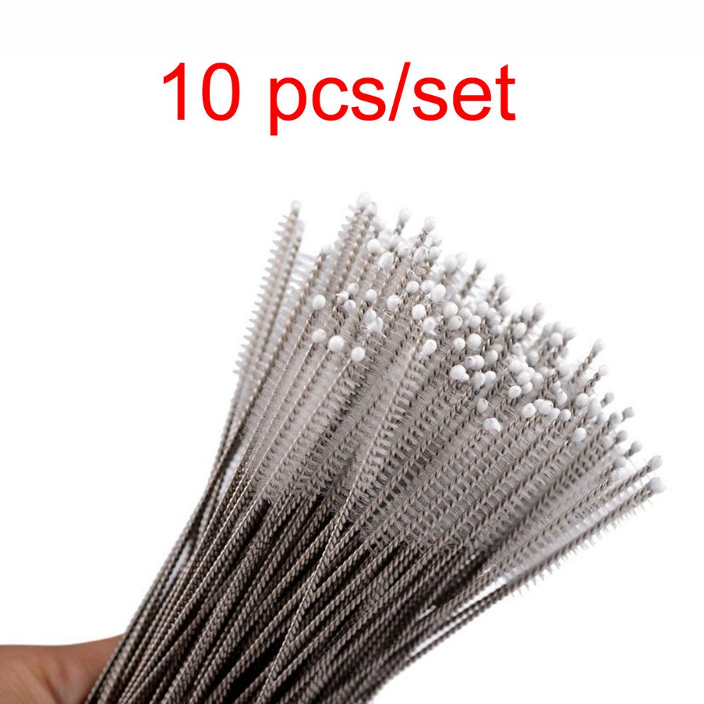 Stainless steel straw brush 10 pcs practical baby feeding bottle clean straw brush cleaning wash drinking pipe washing Cleaning