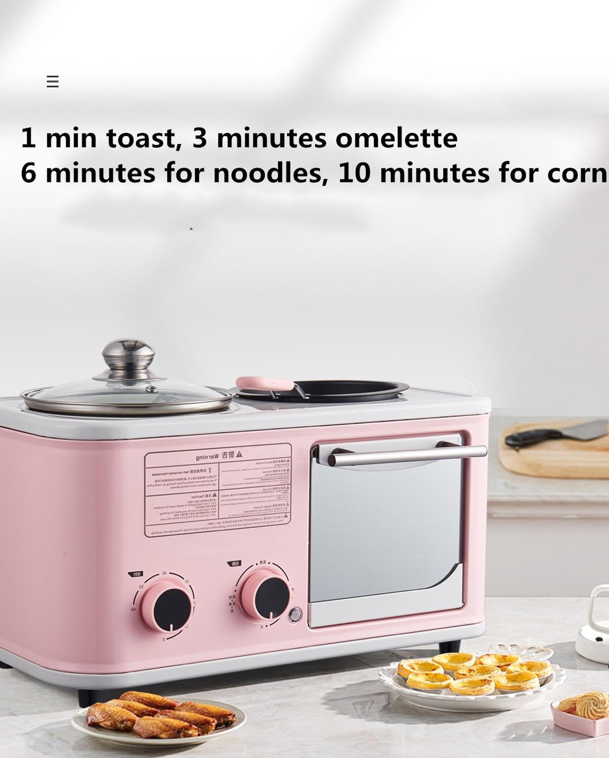 Prachtige En Eenvoudige Multi-Functionele Ontbijt Machine, Oven, Pan Frituren, Koken Pot, drie In Een, Meer Eenvoudig En Handig