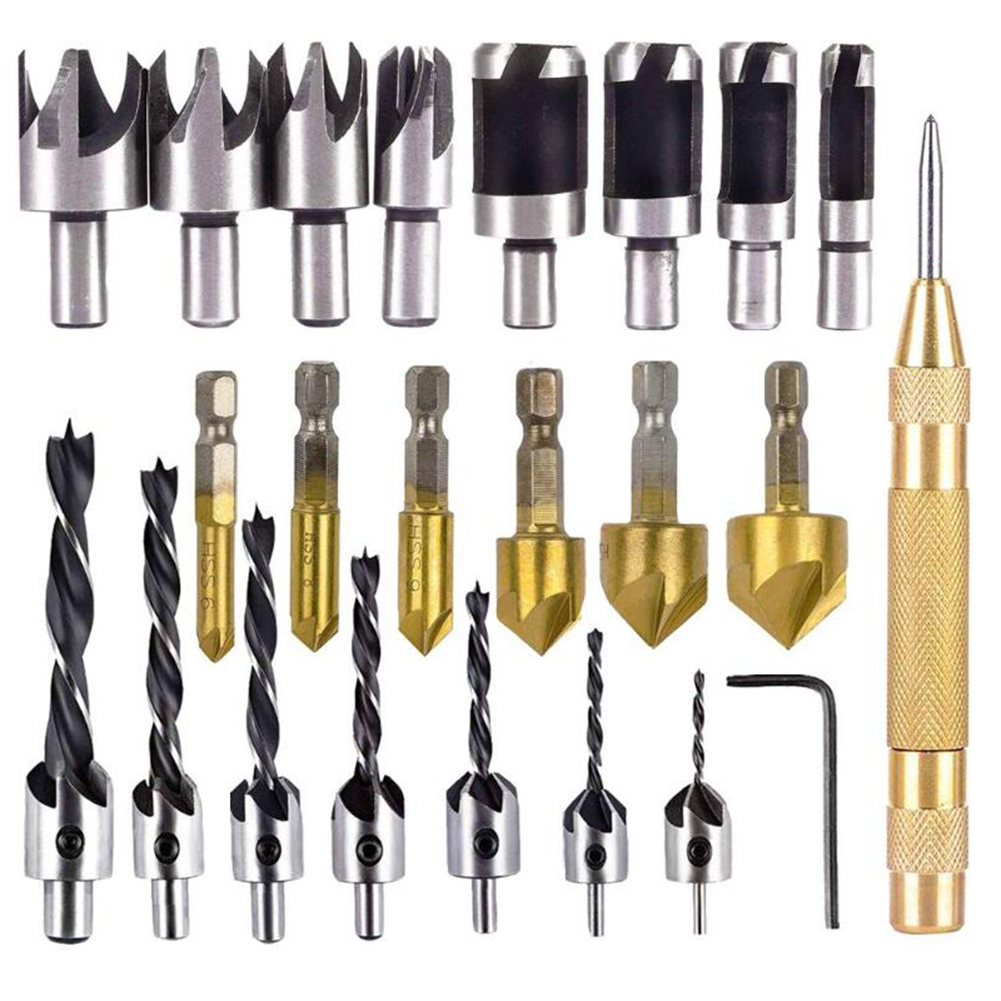 23 stks/set Houtbewerking Afschuining Boren Tool 9... – Grandado