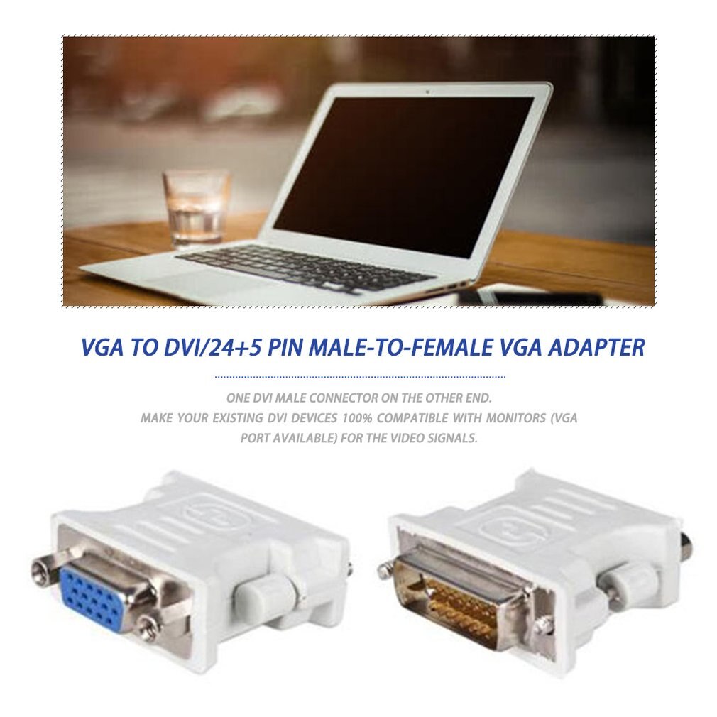 In Voorraad Dvi D Male Naar Vga Vrouwelijke Socket Adapter Converter Vga Naar Dvi/24 + 1 Pin Mannelijke naar Vga Female Adapter Converter