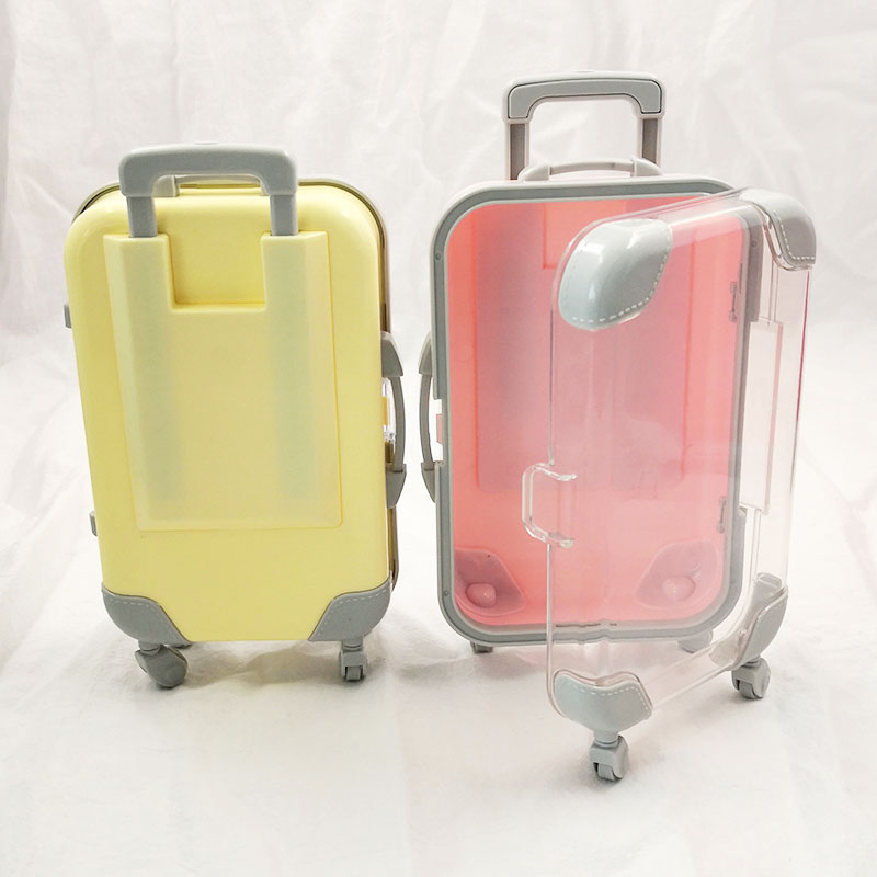 10 pièces faux cils boîte d'emballage rose bagages cils valise vison cils emballage moelleux et bouclé case vide
