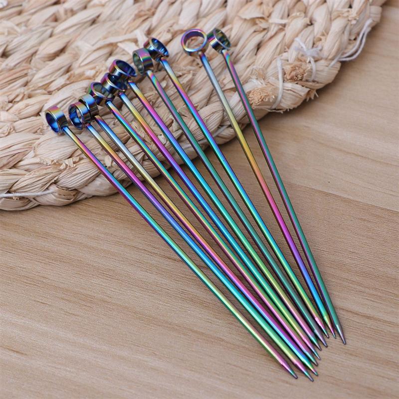 10 Pcs Rvs Voorgerecht Pick Cocktail Picks Fruit Sticks Tandenstokers Voor Bar Party Accessoires