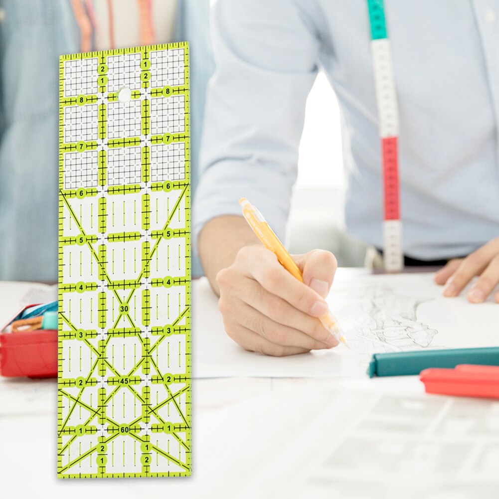 Sewing Tailor Ruler Template Acrylic Ruler DIY Patchwork Feet Measuring Tool Household Drawing Ruler Cutting Quilting