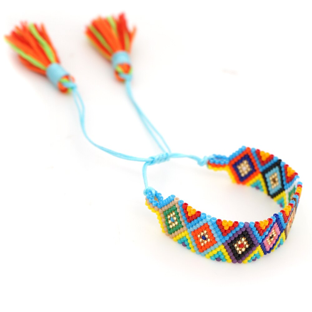 Evil Eye Rainbow MIYUKI Bracelets Women Boho Chic Jewelry Bileklik Friendship Pulseras Mujer Moda Handmade