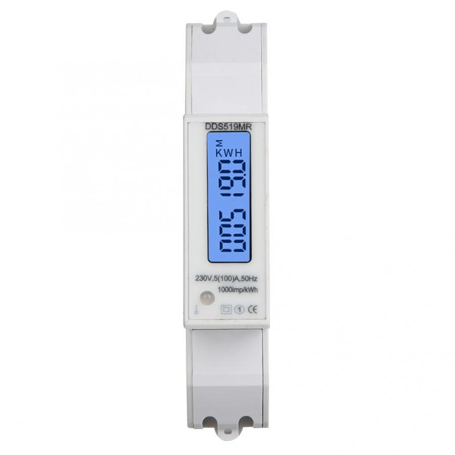 DDS519MR Power Meter Muilt-Functional Single-Phase 230V AC 1P Energy Meter 35mm DIN Rail with RS485 Modbus