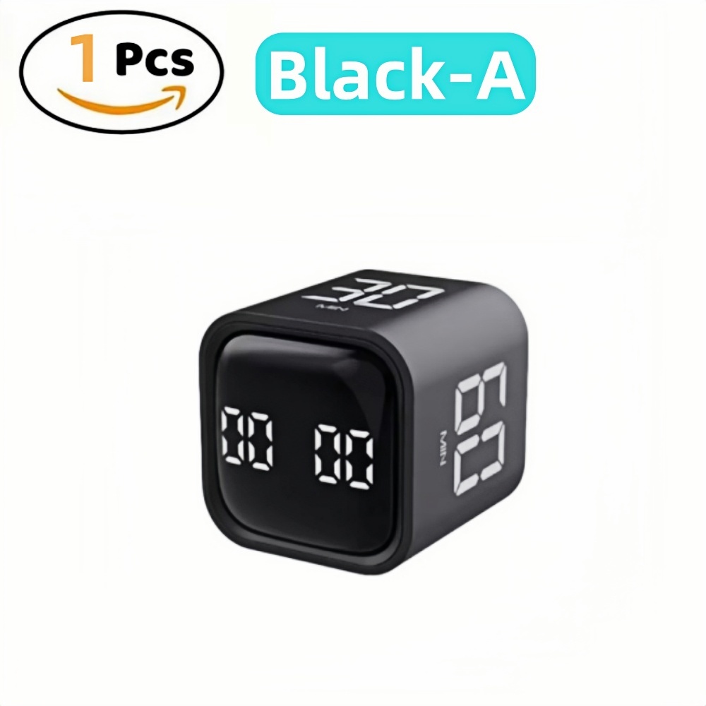 Pomodoro Timer Silent Flip Timer - Digital Visual Study Timer Clock,for Study&kitchen&Shower Cute Time Manager,5/10/25/50min: GRAY