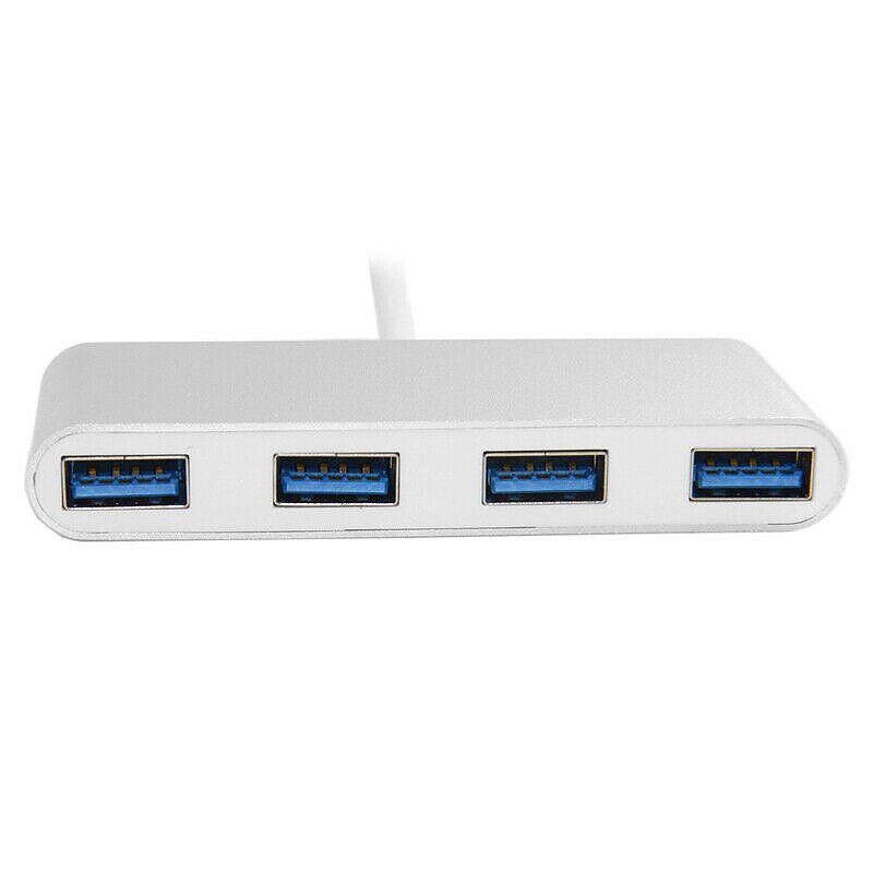 Thunderbolt USB 3,1 tipo C a USB 3,0 adaptador Hub de 4 puertos USB-C aluminio